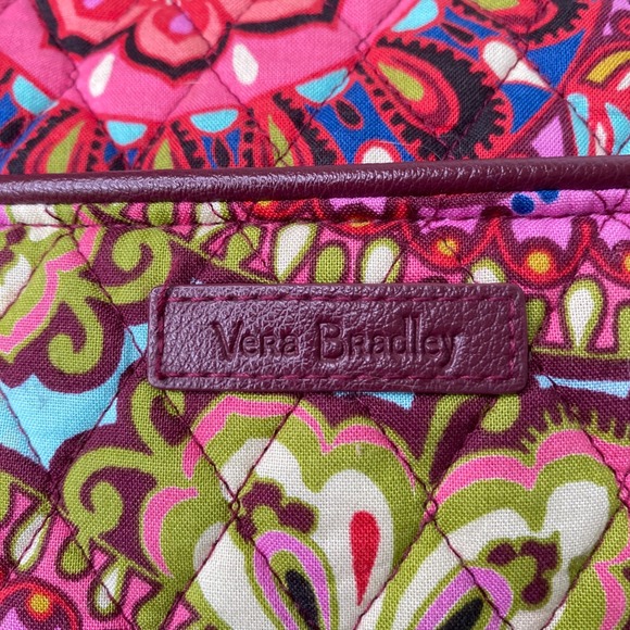 Vera Bradley Quilted Tote Bag in‎ "Resort Medallion" Pink and Burgundy - Picture 5 of 16